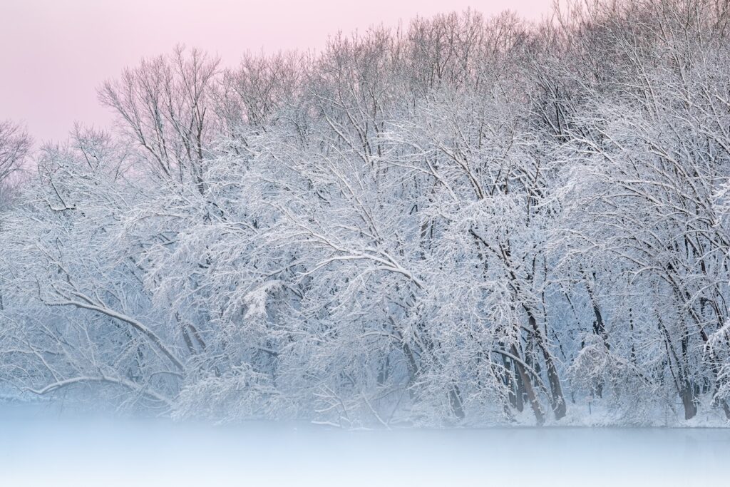 Discover the best things to do in Kalamazoo this winter, from museums and dining to outdoor adventures and cozy downtown stays. photo of the Kalamazoo River covered in soft snowfall