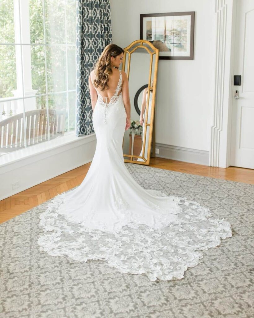 Bride getting ready at one of the best small wedding venues in CT