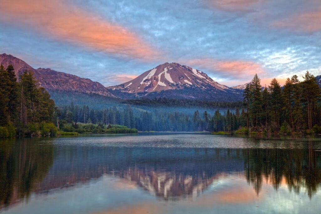 Lassen Peak, Manzanita Lake, at the best time to visit Lassen Volcanic National Park