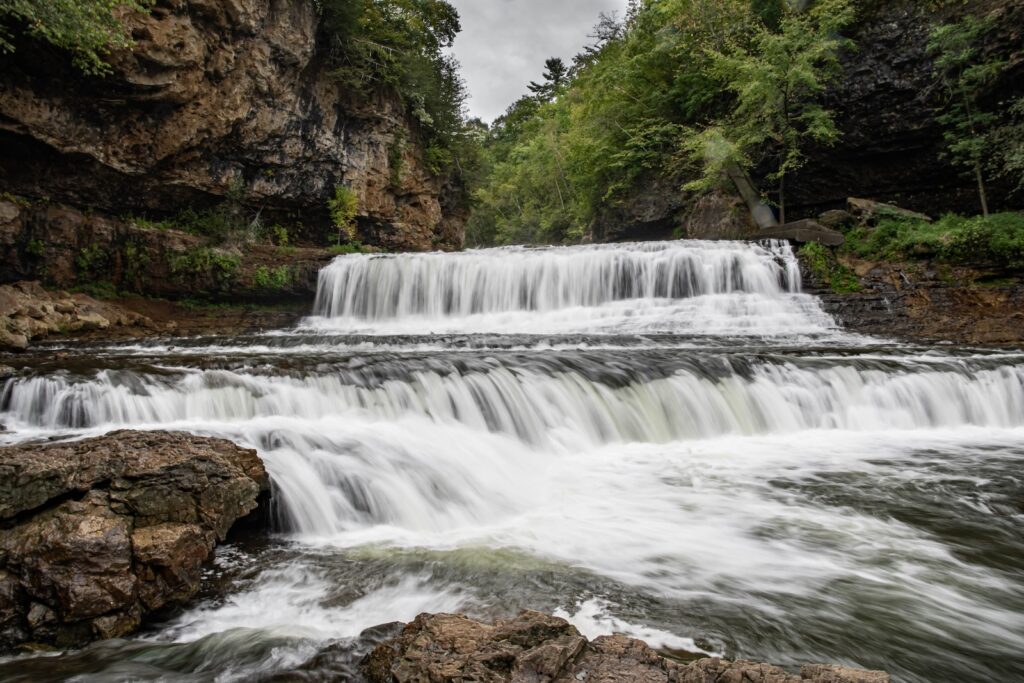 Photo of Willow Falls atWillow River State Park in Wisconsin