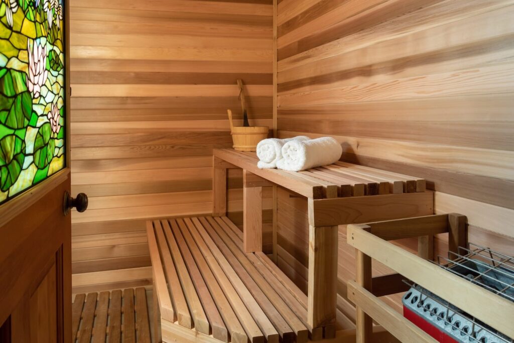 Sauna. Enjoy the spa at our Bed and Breakfast on your weekend getaways in Wisconsin.