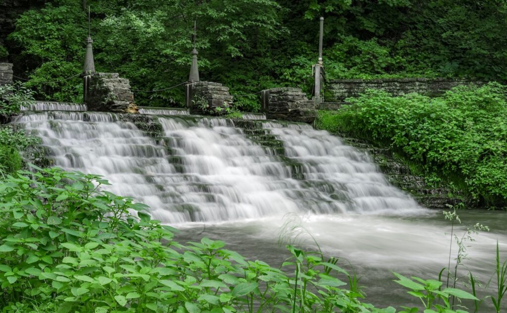 one of the prettiest Waterfalls in Iowa at the Decorah, Iowa fish hatchery