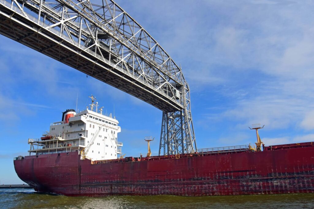 ship watching at the Aerial Lift Bridge, best Things to Do in Duluth