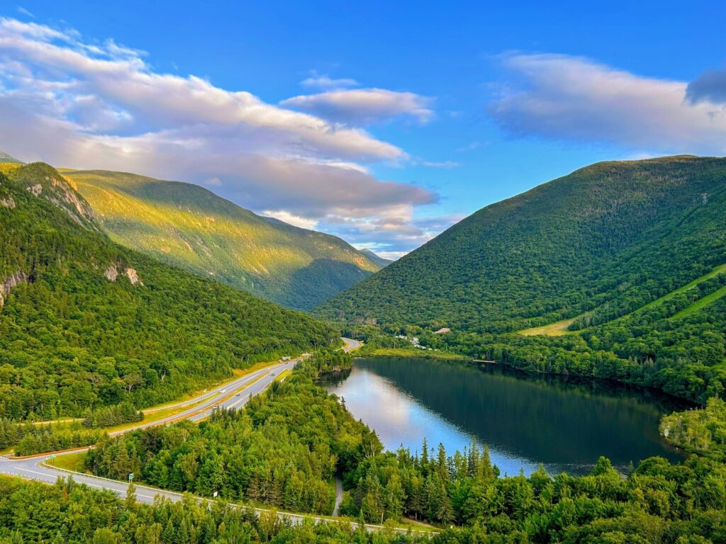 Franconia Notch is one of the top things to do in the White Mountains of New Hampshire
