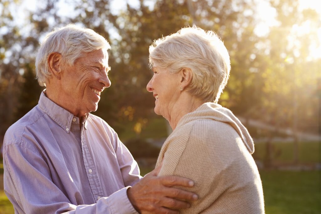 Romantic Senior Couple at the Humboldt Botanical Garden