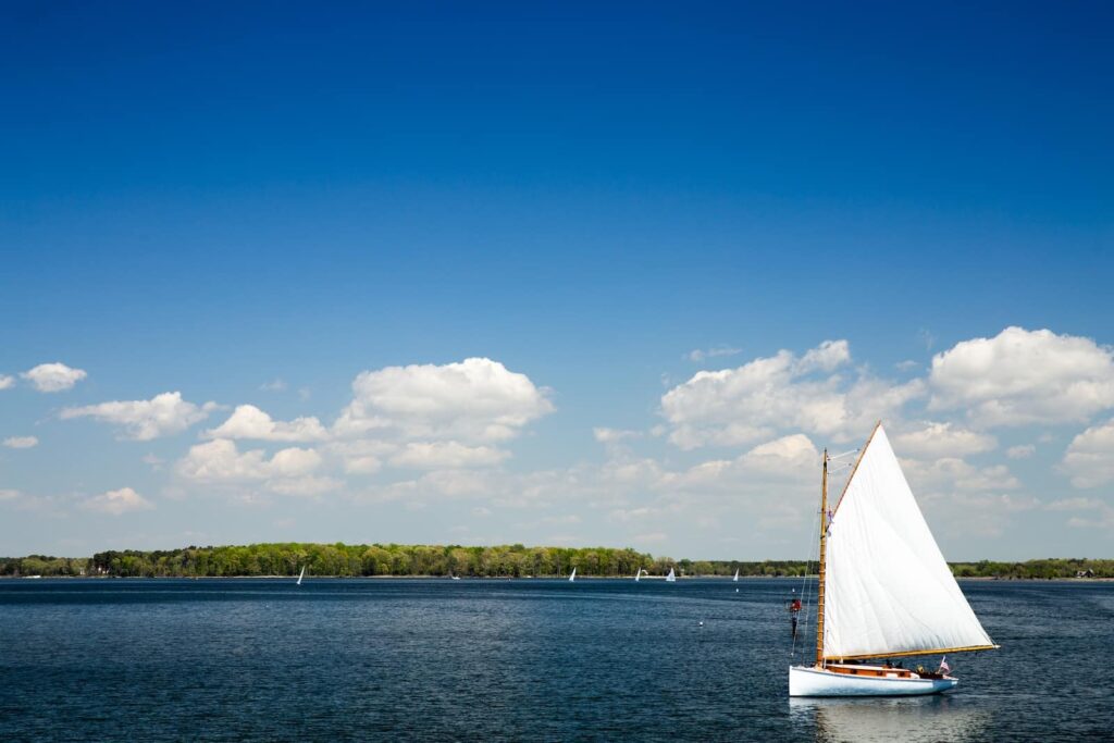Visit Maryland beach towns and watch sailboats slide across Chesapeake Bay.