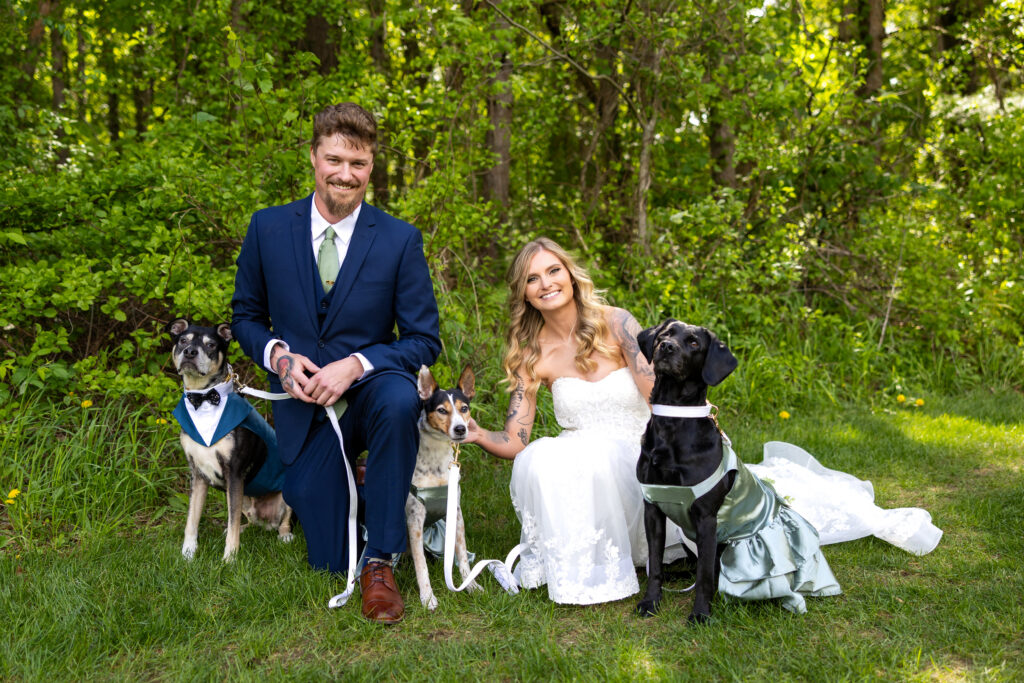 Some couples are choosing the new wedding tradition of including their beloved dogs in the wedding.