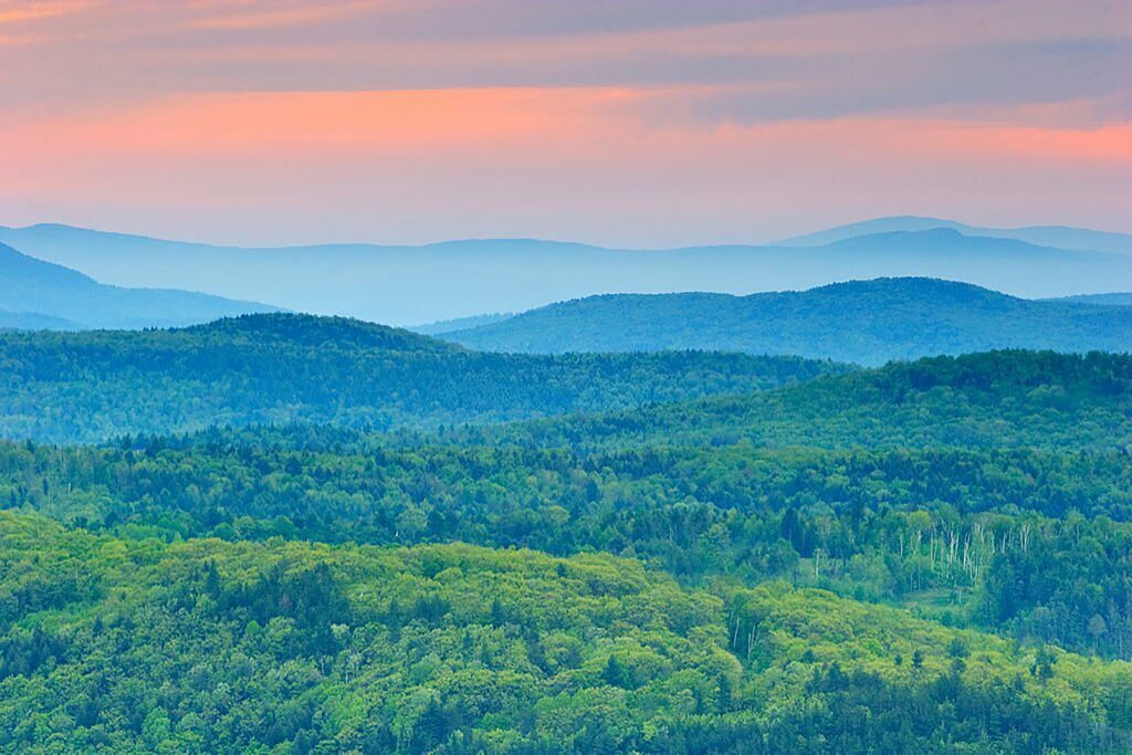 Vermont Mountains at Sunrise, one of the best places to visit in Vermont