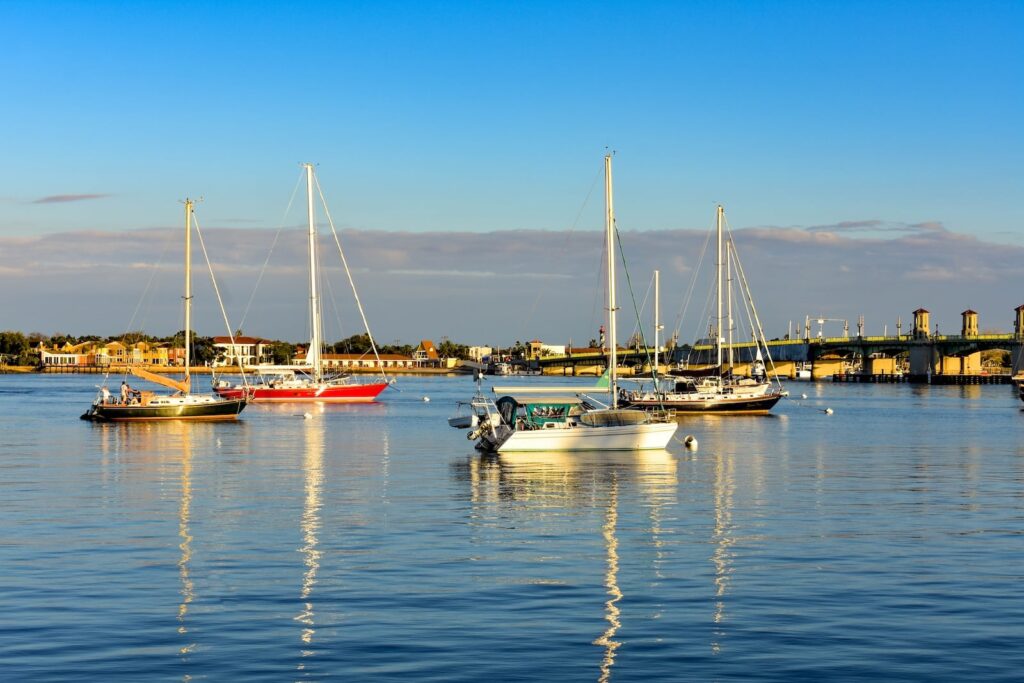Boats in the water offering the best St. Augustine Boat Tours