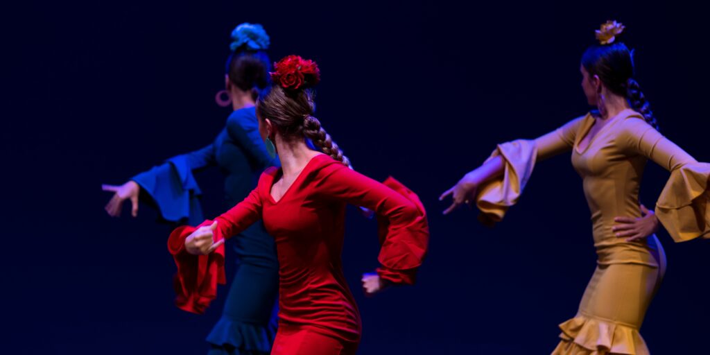 Three flamenco dancers performing, Flamenco in Albuquerque