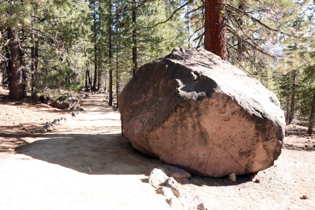 Large Rock in the Devastated Area at Lassen Volcanic National Park