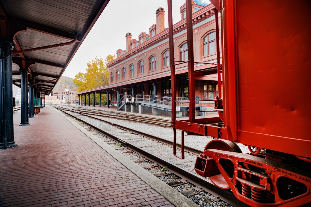 Western Maryland Scenic Railroad departs from the Historic Depot in Cumberland MD