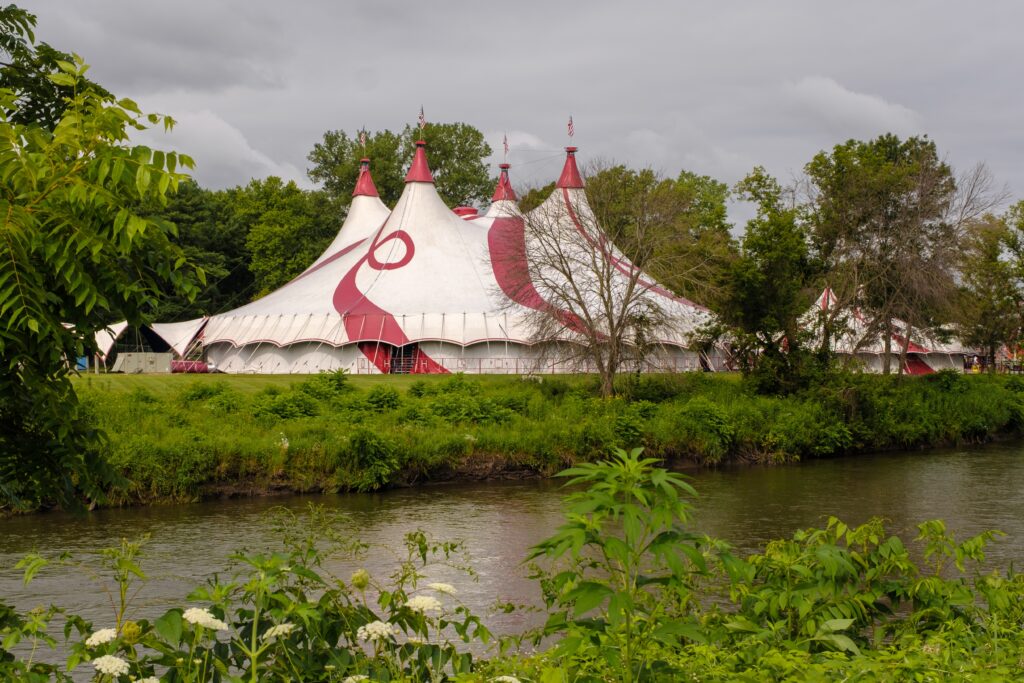 Circus World along the river is one of the top things to do in Baraboo WI
