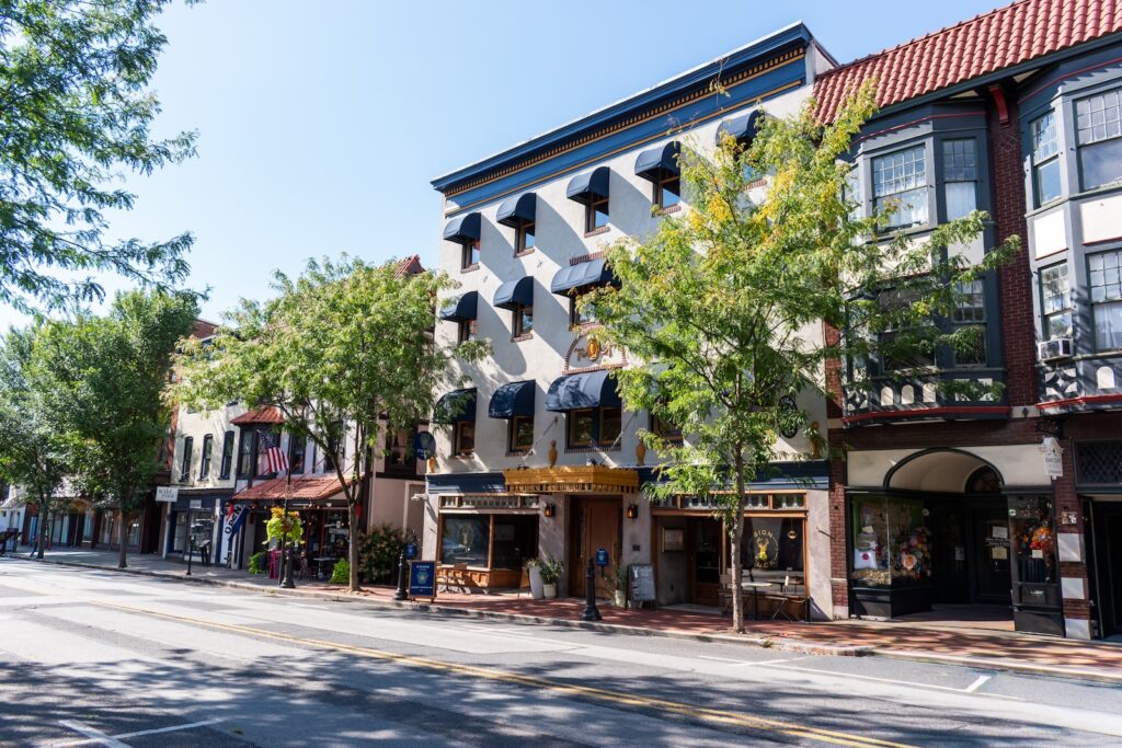 One of the best things to do in Gettysburg, PA, is stay at The Union Hotel, pictured here