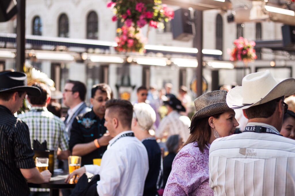 Rooftop party on Broadway street in Nashville
