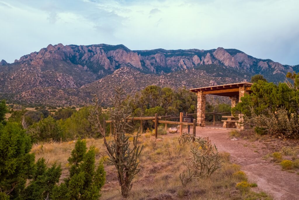 The Elena Gallegos Open Space offers some of the best hiking in Albuquerque. Open Space with view of Sandia Mountains.