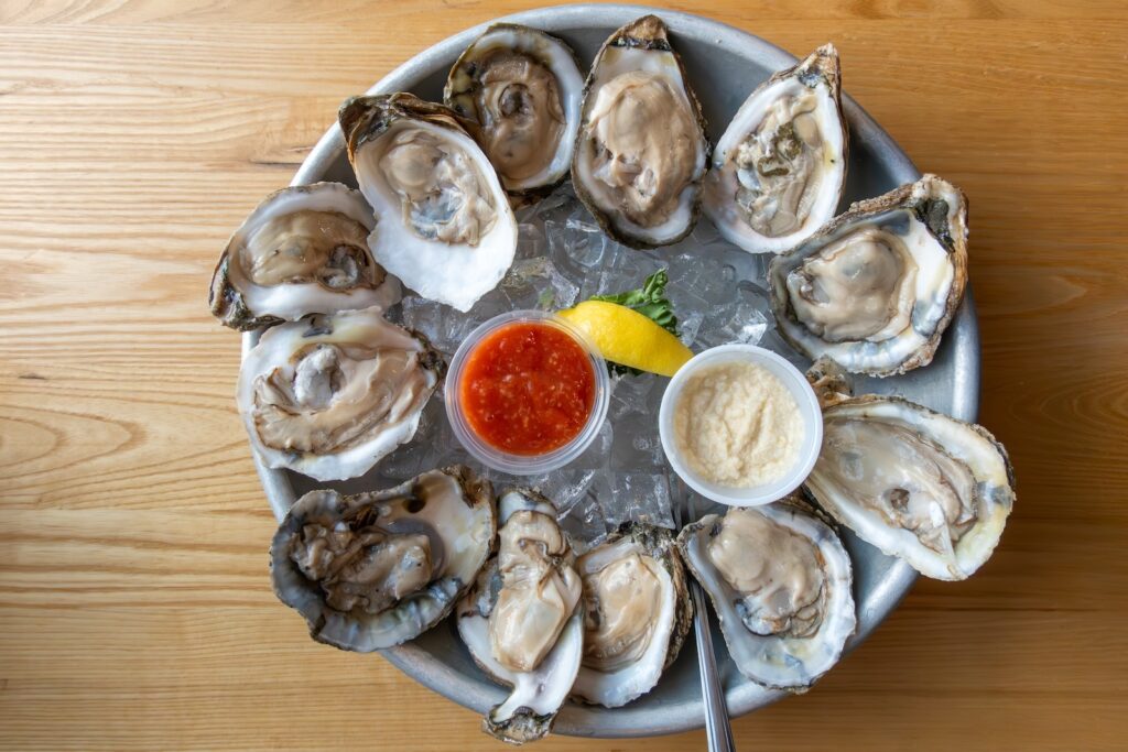 Oysters like what you'll find at Westcott Bay Shellfish Company on San Juan Island