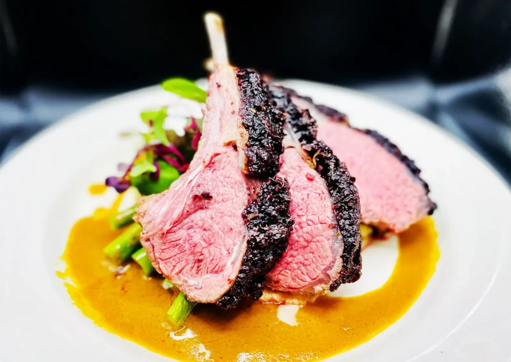 Rack of lamb from the Saturday chef's tasting menu at Glenlaurel in Hocking Hills